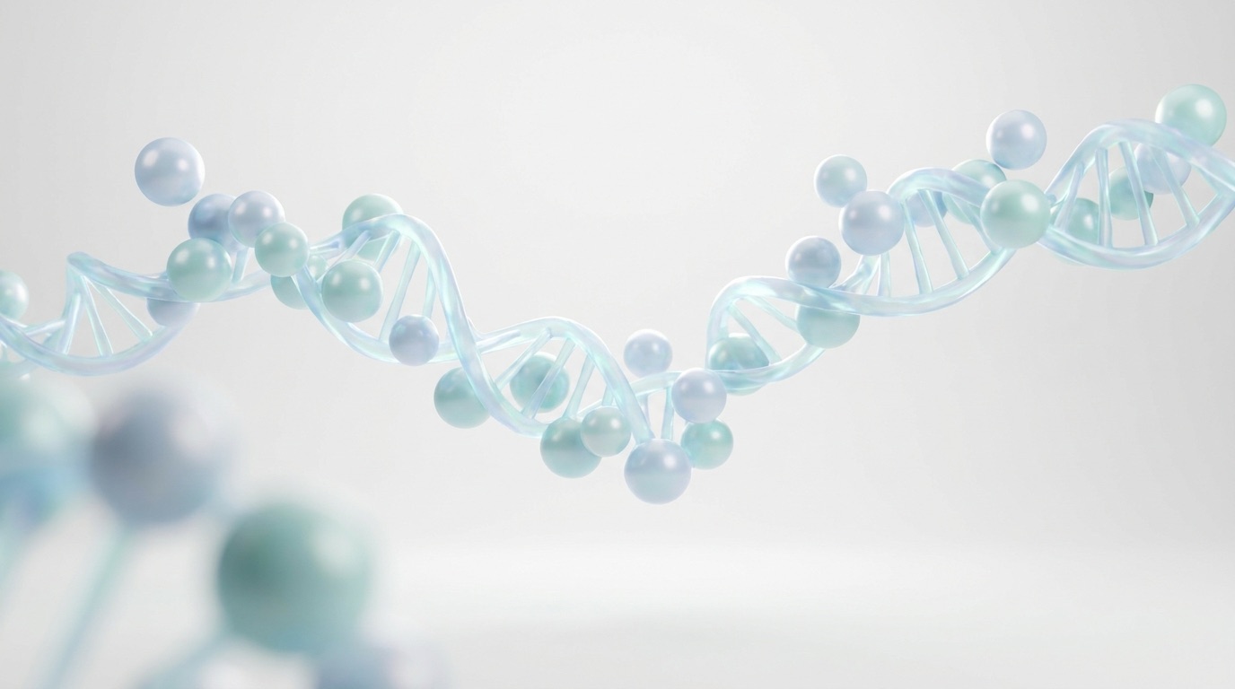 Abstract peptide molecular chain render